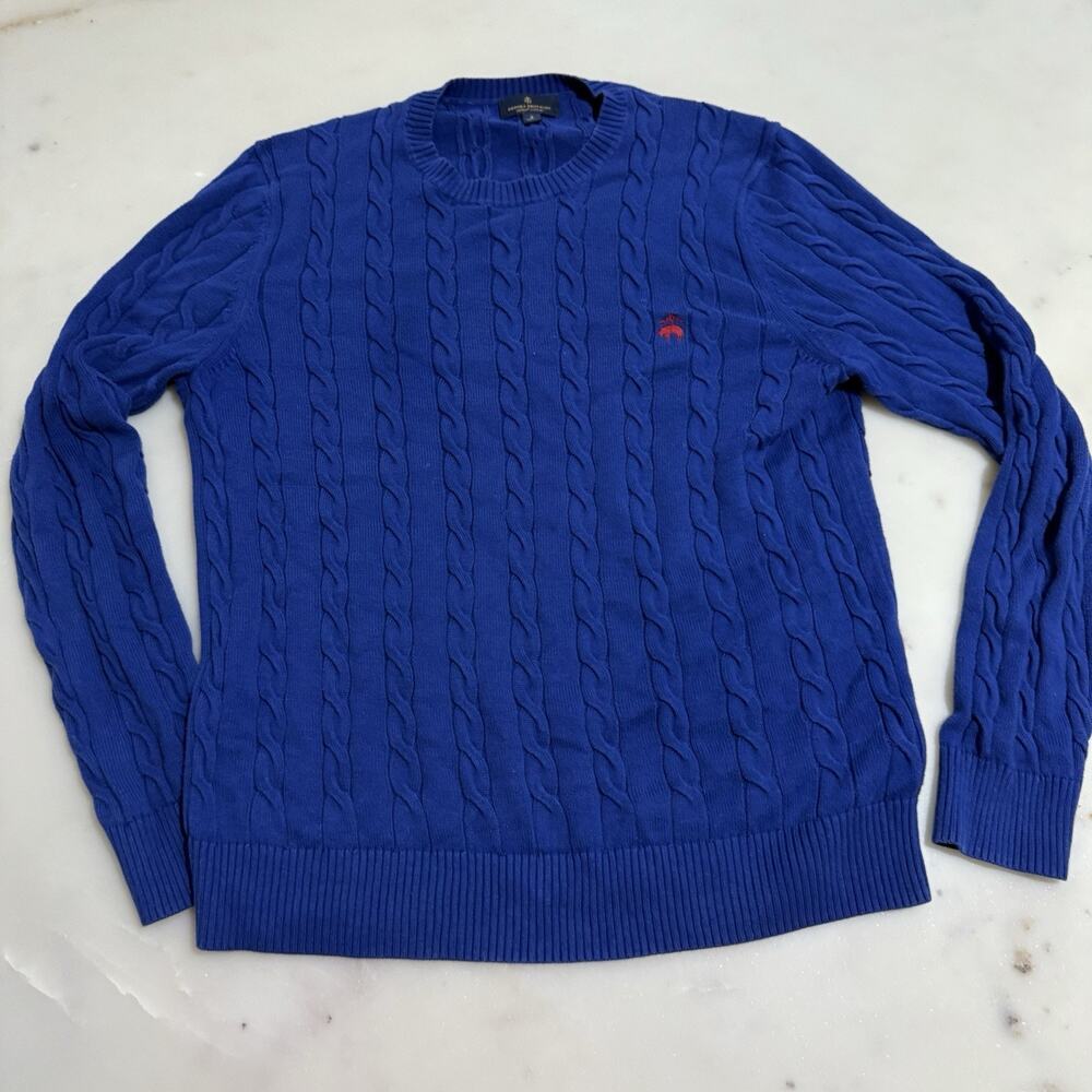 Brooks Brothers Women’s S Cable Knit Pullover Sweater All Supima Cotton Preppy